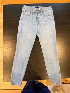 J. Crew Light Blue High-Rise Button-Fly Slim Jeans